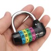 4-Digit Combination Padlock, Colourful Dials Security Password Lock for Gym,