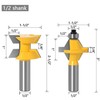 Gasea 1/2 Inch Shank 120 Degree Tongue Groove Router Bit