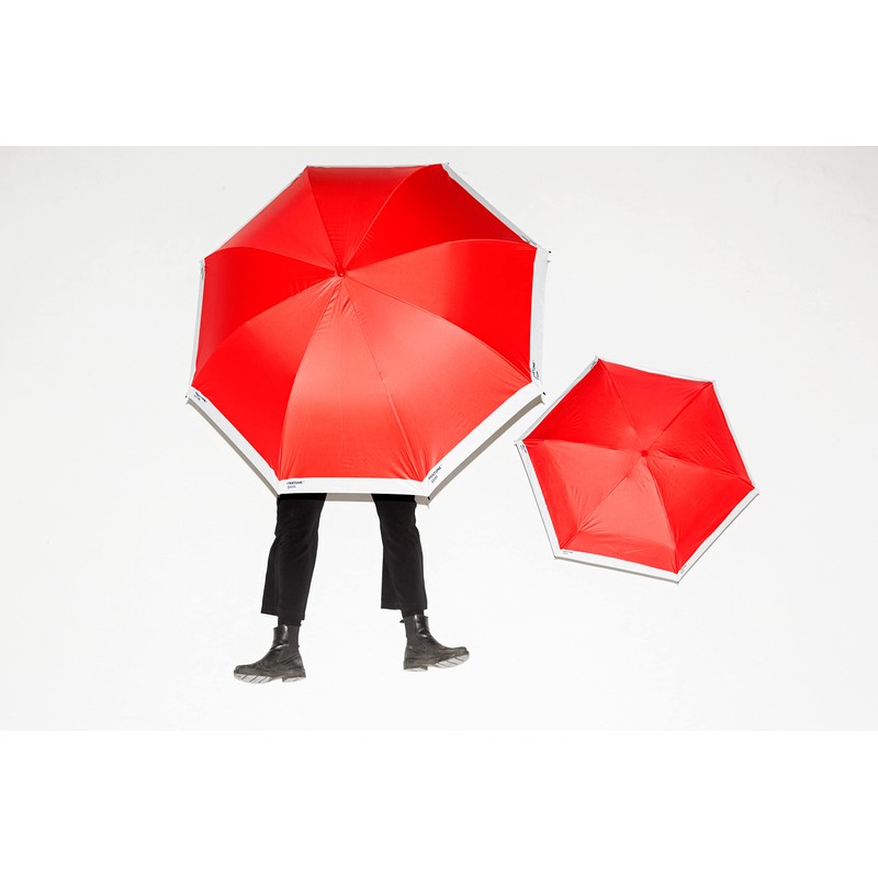 Copenhagen.design Pantone Umbrella Travel foldable in Box with keychainstrap, Red