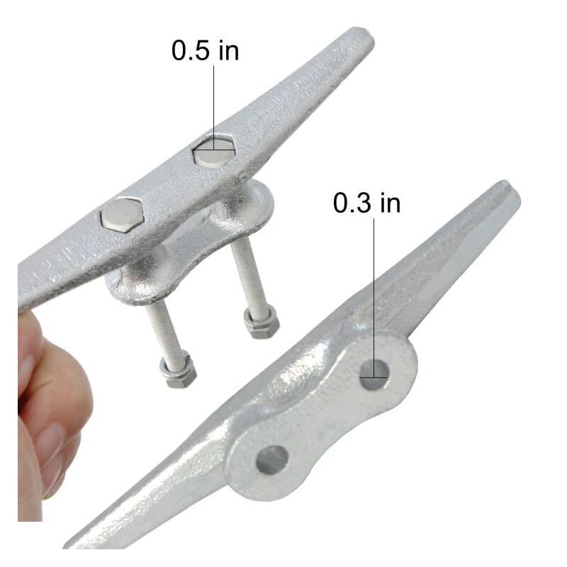 VEITHI Dock Cleats 6 inch with Fastener,Hot Dipped Galvanized Cast