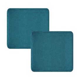 OutdoorLines Faux Linen Outdoor Cushion Covers Replacement 22"x20"x4", Waterproof Patio Cushion Cover for Outdoor Furniture, Outdoor Seat Cushion Covers for Patio, Garden (Set of 2, Teal, Cover Only)