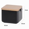 KOOK TIME Ceramic Sugar Bowl with Bamboo Spoon and Lid