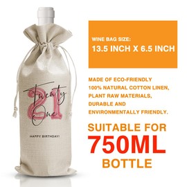 21st Birthday Wine Bag 21st Birthday Gifts for Her Finally Legal Funny 21st Birthday Gifts Gifts for Her 21st Birthday Decorations Funny Birthday Gift 21st Birthday Gift
