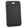 3 Pack Sliding ID Badge Holders Black Plastic Vertical ID