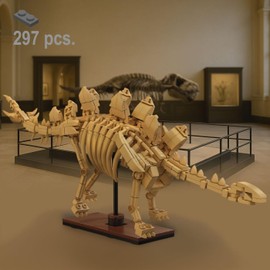 JAMARA 402889 CADA Dinosauro Fossil Stegosaurus Bricks, idea regalo per ragazzo e ragazza, giocattolo dinosauro bambini, set giurassico, combinabile con altri modelli