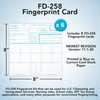 FD 258 Fingerprint Cards 2023, 6 Pack - 11-1-20 Newest