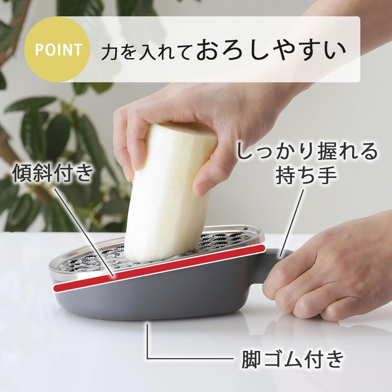 Shimomura 41689 Grater with Drainer, Radish, Made in Japan, Crisp