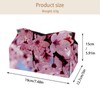 2 Pack Tissue Box Cover Holder, Cherry Blossom Rectangle Leather