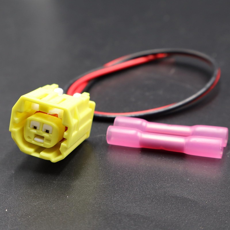 LIZAPUS 2-Pin Front Crash Sensor Pigtail Wire Connector Compatible with