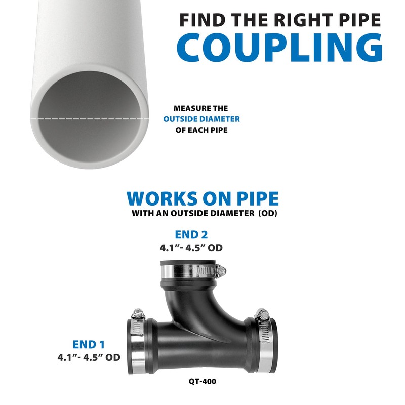 Fernco QT-400 4-in. Qwik Tee