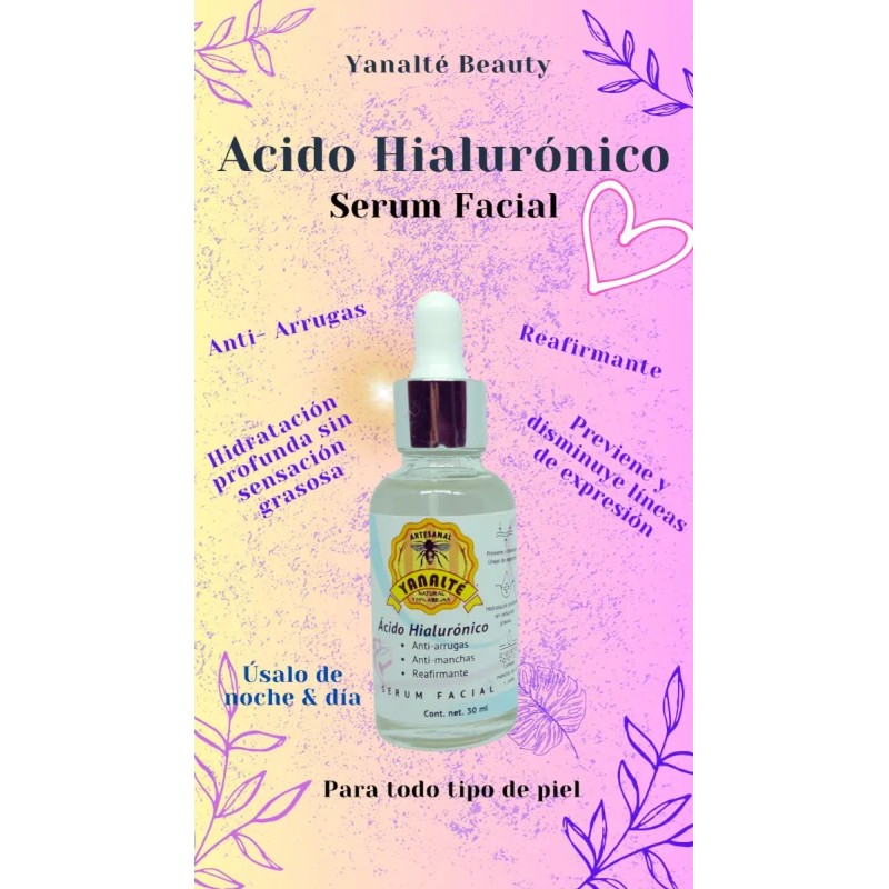 Ácido Hialurónico Sérum Facial Yanalté, Uso De Día Y Noche.