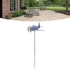 Airplane Weather Vane, Metal Wind Spinner for Garden Yard, Blue,
