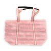 Victoria's Secret Pink White Stripe Weekender Tote Bag, Medium