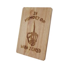 In Memory of When I Care Genuine Darkside Engraving Wood Serving/Chopping Board