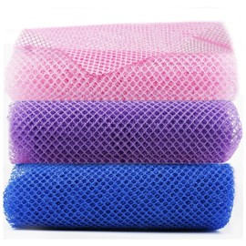 African Net Sponge, 3 Pcs Exfoliating Net African Bath Sponge, 80x30cm Long Exfoliating for Men and Women, Back Scrubber Deep Cleaning