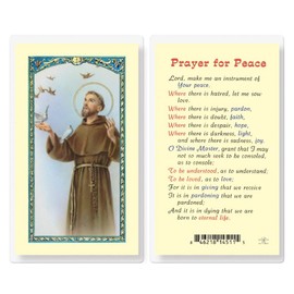 Saint Francis Prayer for Peace Holy Cards (Set of 5)