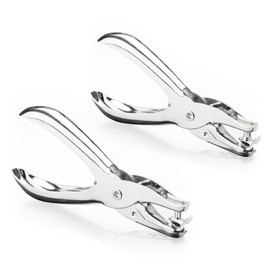 Jaimela Single Hole Punch, Pack of 2, 3 mm and 6 mm Round Hole Punch Pliers, Metal Punching Pliers, for Paper, Photos, Greeting Cards, Cards