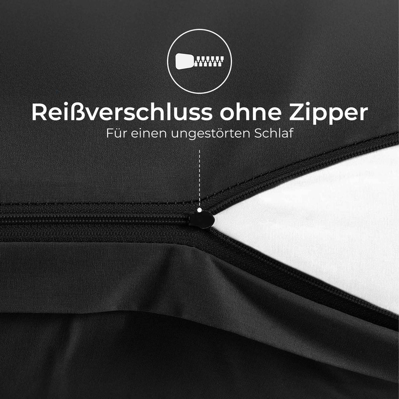 Dreamzie Pillowcase/Cushion Cover 40 x 80 cm, Renforcé Cotton (Set