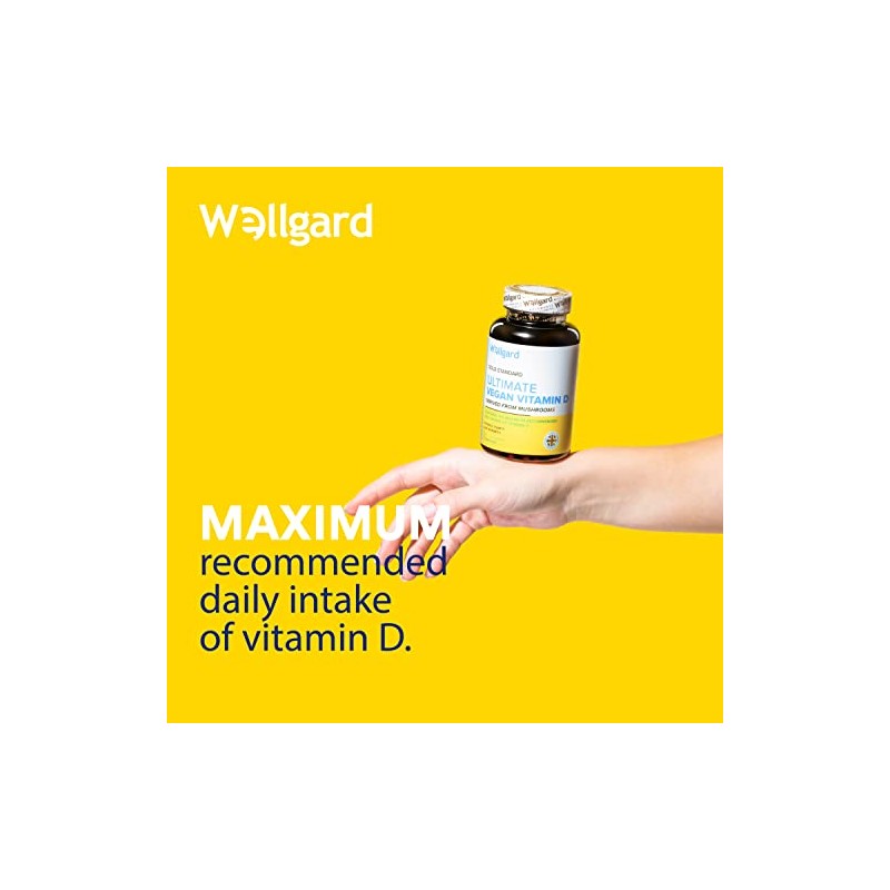 Vegan Vitamin D3 High Strength 3000 IU Capsules by Wellgard,