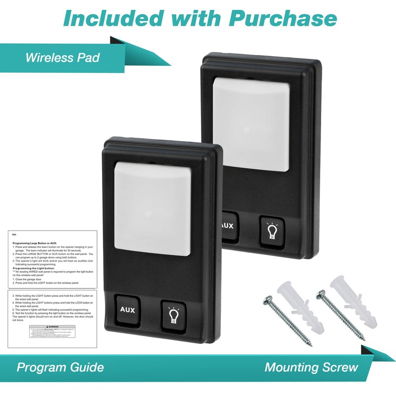 2 Panel Keypads for Liftmaster Sears Craftsman Remote 315mhz 378LM