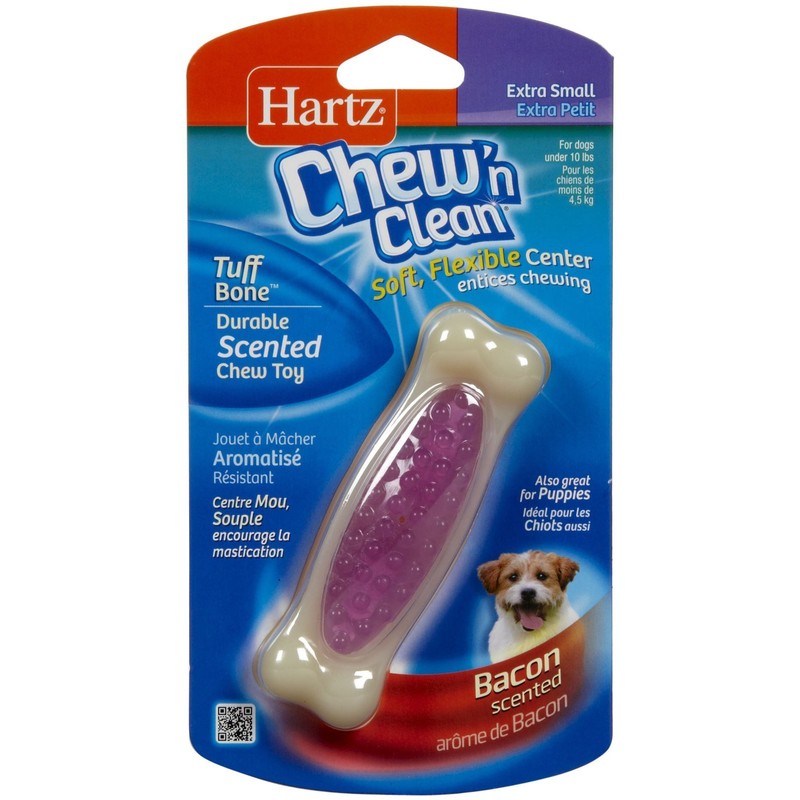 Hartz Chew 'n Clean Tuff Bone Bacon Scented Dental Dog