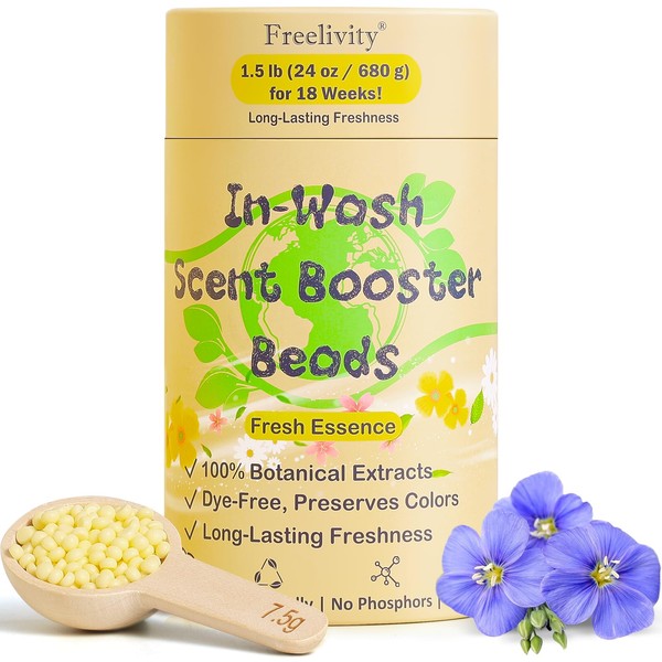 Freelivity In‑Wash Scent Booster Beads – Fresh Essence Scent, Laundry