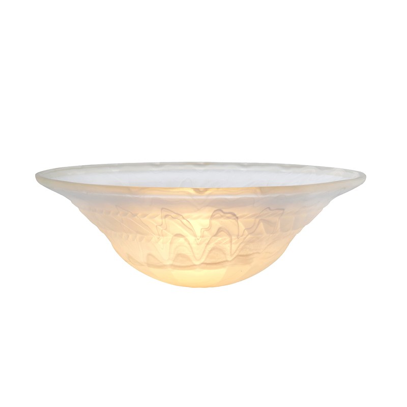 Aspen Creative 23121-01, Etched Alabaster Replacement Glass Shade for Medium
