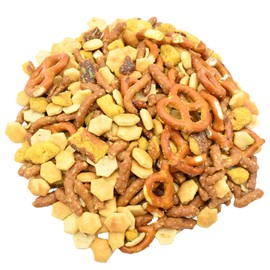 Grab Our Nuts Honey Mustard Snack Mix 28 Ounce Jar: Honey Roasted Sesame Sticks, HMO Pretzel Pieces, Mini Mustard Pretzels, Oyster Crackers