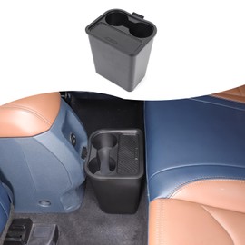 Daeiclru Trash Can Compatible with Ford Maverick 2024 2023 2022, Multi-Function Trash Can Trash Bin with Cup Holder Extra Rear Storage Box Insert Organizer Maverick Accessories