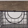 DII Farmhouse Wood Rimmed Wire Storage Basket Set, Silver, Assorted