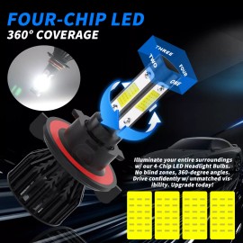 AUIMSOCO H13 LED Lights For Ford F150 2004-2014 F-250 F-350 Super Duty 2005-2020 Bulbs