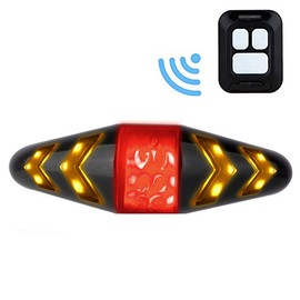 Wireless Remote Control Bike Rear Light Intelligent Bike Turn Signals Waterproof Tail Light