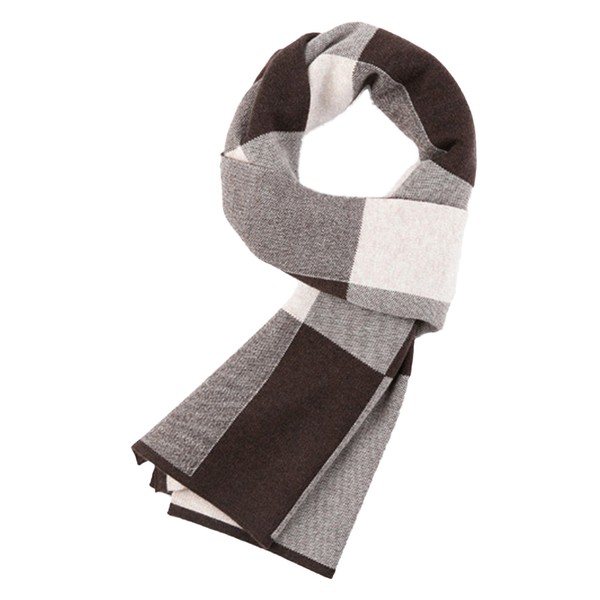 WANYING Winter Herbst Herren Strickschal 6% Wolle Gestrickter Schal Super