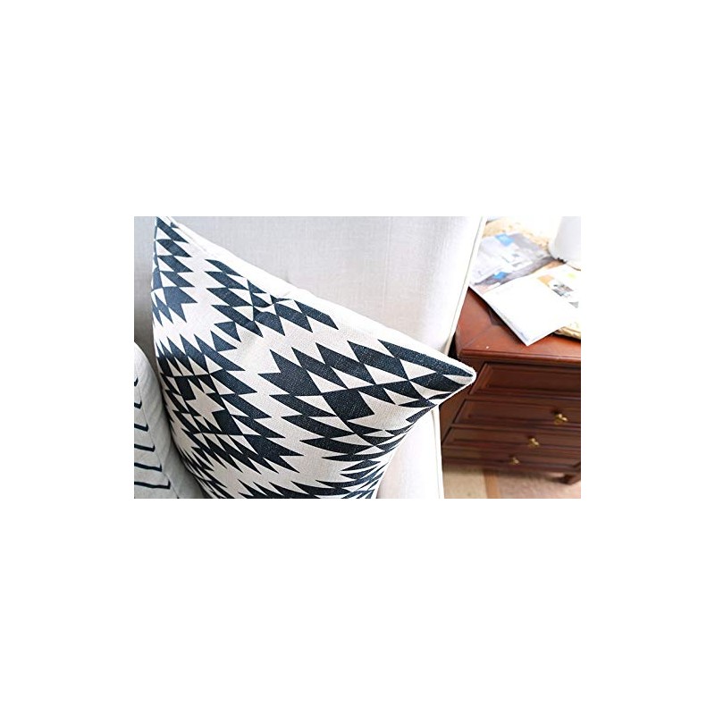Modern Homes Black and White Throw Pillow Covers 16x16 inches;