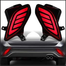 Vehicle Led Turn Signal Fog Lights Rear Bumper Reflector Lights Fit For toyota Highlander 2020 2021 2022 2023 Rear Brake turn signal Light(21Highlander-RBL)