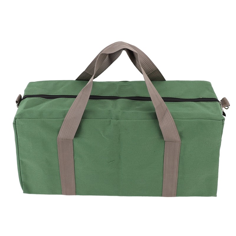 Canvas Wide Mouth Tool Storage Bag with Adjustable Shoulder Strap