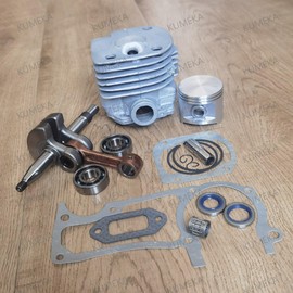 KUMEKA 372 Cylinder Piston Kit 50MM with Crankshaft Ball Bearing Oil Seals Gaskets Assembly for Husqvarn-a 372 Chainsaws Replacement Parts