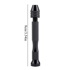 Fdit Mini Rotary Micro Twist Hand Drill Bit with Attachments Drill Tool Plastic Wood Rotary Manual for Crafts Crafts #1, Combination 6: Single Black Hand Twist Drill + 10 Twist Drills (Sus)