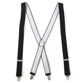 Peace Kobo Suspenders, 1.2 inches (30 mm) X Shape, Mambo Size M - LL [Wear & Shoes], Black