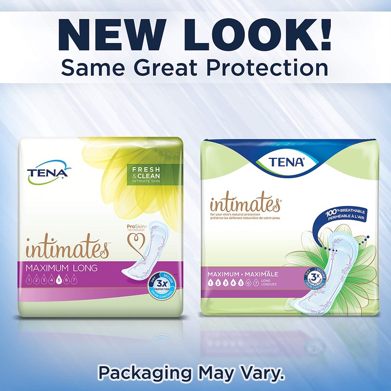 TENA Sensitive Care Pads, 54268, Maximum Absorbency, Long, Pack of