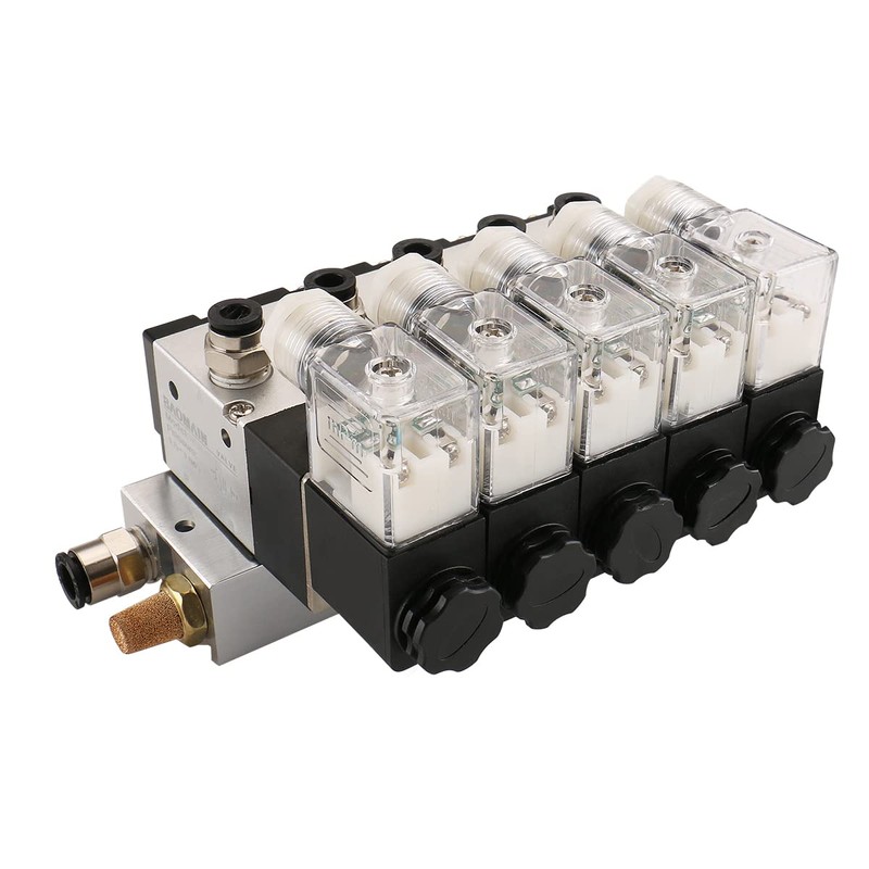 Baomain 5 Space Pneumatic Solenoid Valve 3V210-08 24VDC PT1/4 2