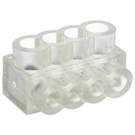 Burndy BIBS4-4 Unitap Multi Port Single Sided, 4 Ports, 14-4 AWG/kcmil Wire Range, 2.03" Length, 1.25" Width, 1.25" Height