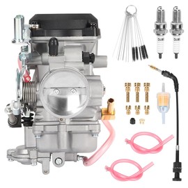 CV40 Carburetor for Harley Davidson Sportster 1200 XLH1200 883 XL883 1998-2016 for Softail 1988-2017 for Dyna FXR FXD 1988-2016 for Touring 1988-2016 27490-04 Carb Kit with Choke Cable Fuel Filter