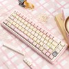 COOMICKEY Pink Keycaps 140 Keys Dye Sub Keycaps Mao Profile