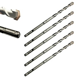 Direko 5-Piece 1/2 inch x 8 Inch SDS Plus Rotary Hammer Drill Bits Carbide Tipped Concert Drill Bits for Concrete, Brick, Cement Walls, Stone, Hammer Drill Bits for Concrete