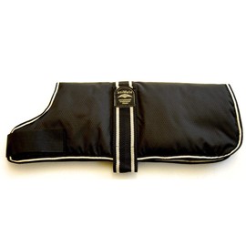 Animate Padded Waterproof Dog Coat, 14-inch, Black