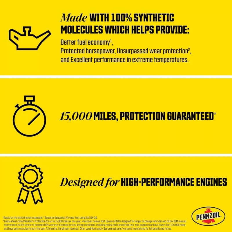 Pennzoil Platinum Euro L Full Synthetic 5W-30 Motor Oil, 5