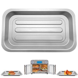 GWYSY Air Fryer Grill Pan for Emeril Lagasse Dual Zone 360 Air Fryer Oven 25 QT Extra Large, 11.5''×6.7'' Steel Air Fryer Tray Accessories Grill Plate Crisper Plate Drip Pan Replacement Parts Rack