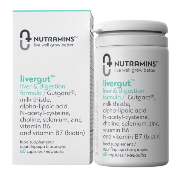 Nutramins Livergut Liver & Digestion Formula 60 capsules