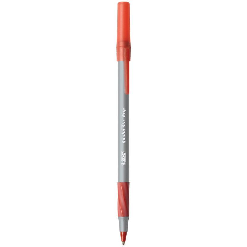 BIC Round Stic Grip Xtra Comfort Ballpoint Pen, Medium Point